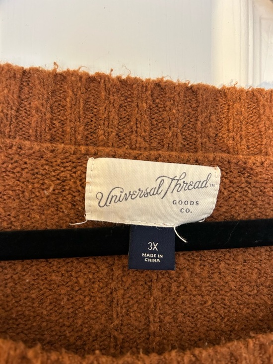 Universal Thread Scoop Neck Sweater in Burnt Orange - Picture 3 of 3
